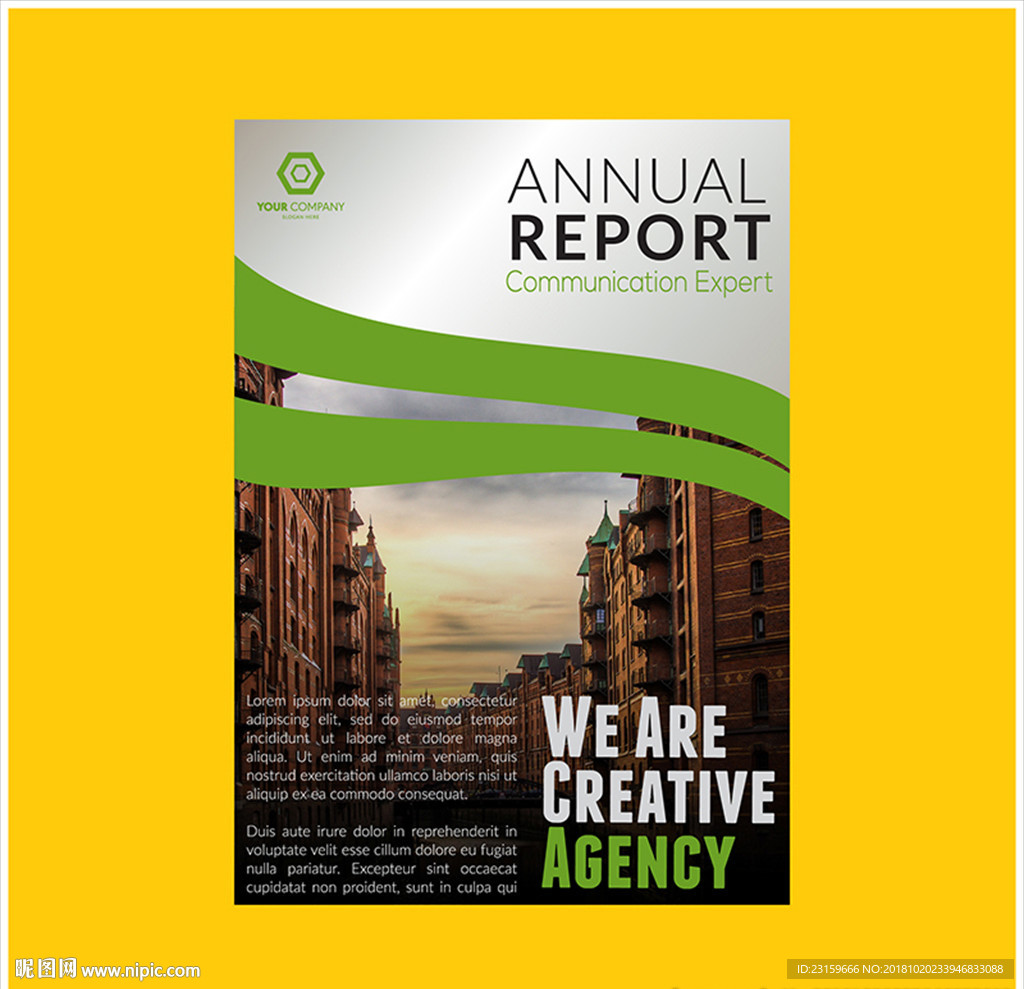 欧式风旅游景点房地产海报