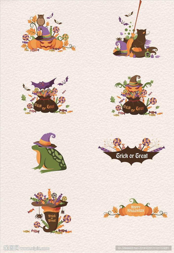 南瓜万圣节装饰图案