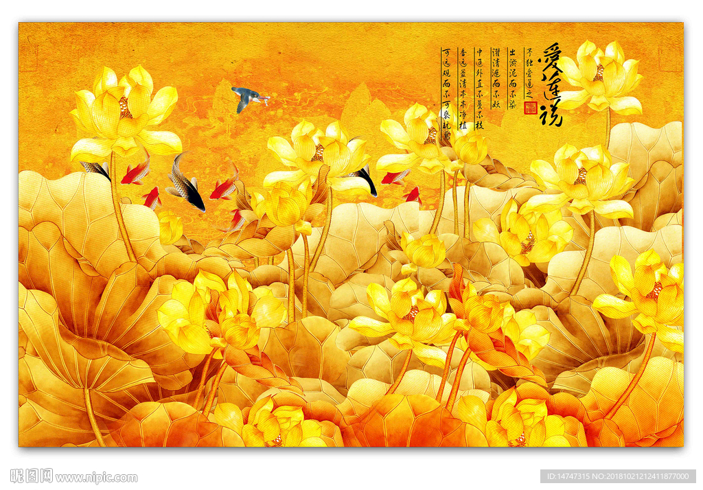 国画荷花