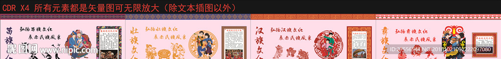 民族文化墙 苗族 黎族 壮族