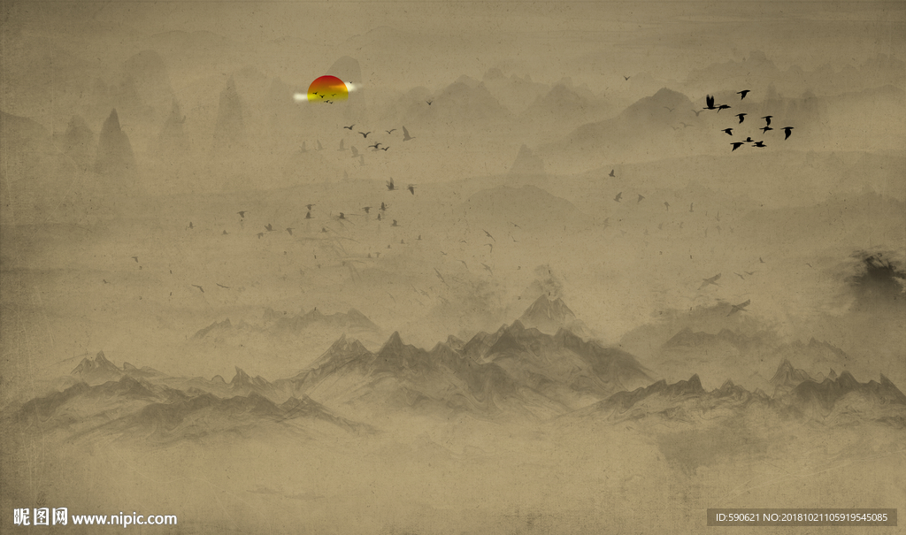 国画背景墙