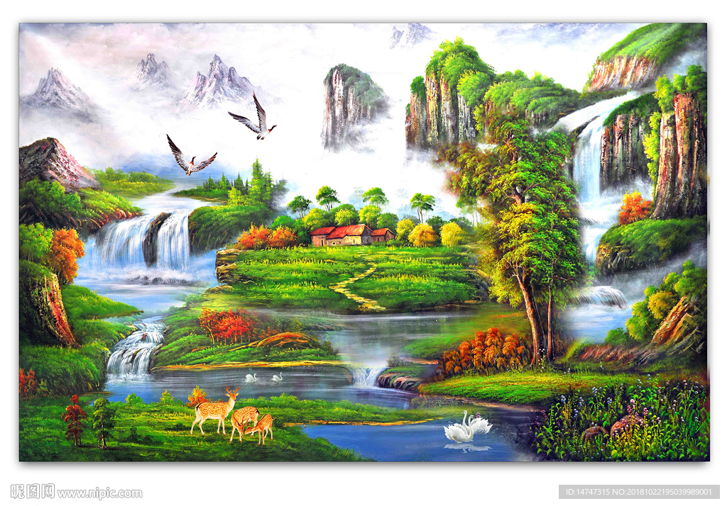山水油画
