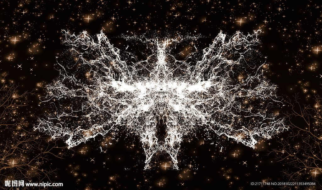 梦幻星空水纹电视背景墙