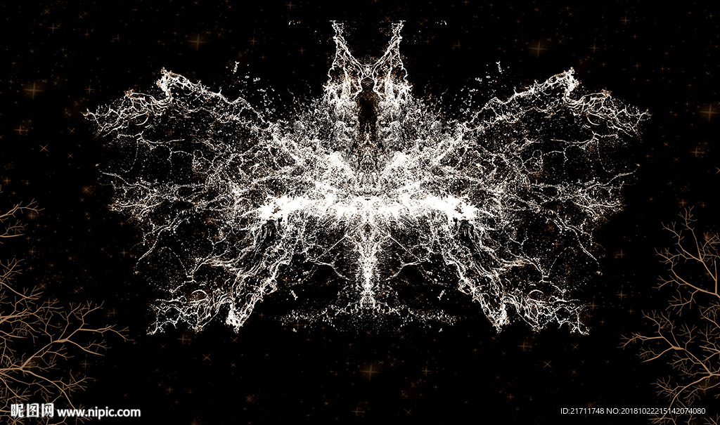 梦幻水纹星空电视背景墙