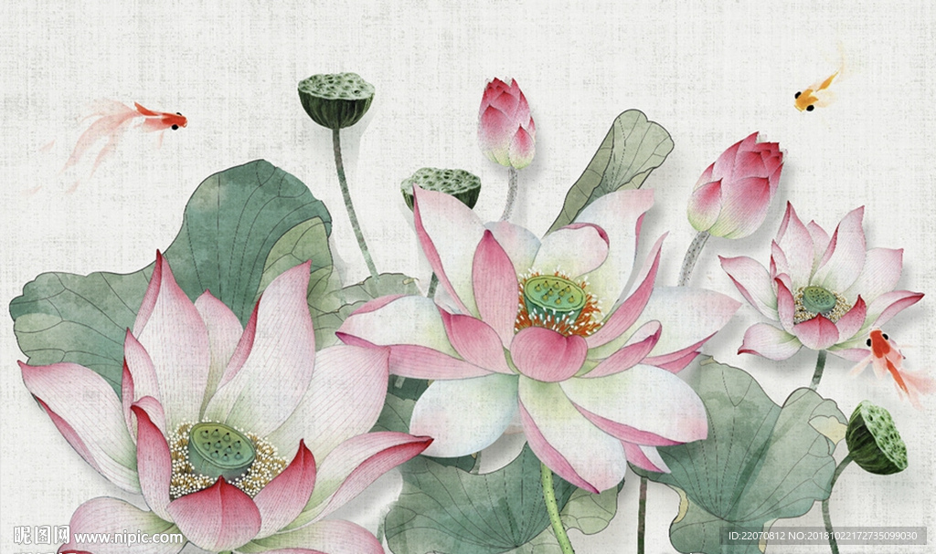 立体莲花背景墙