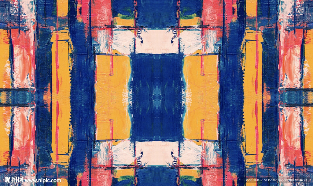 现代简约唯美油画色块背景墙