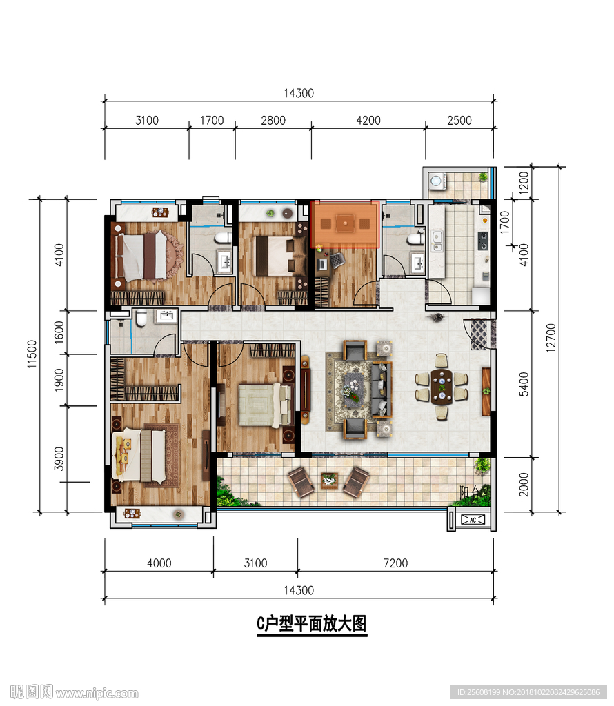 洋房户型图设计