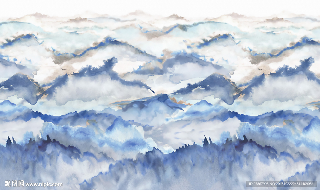 新中式山水壁画