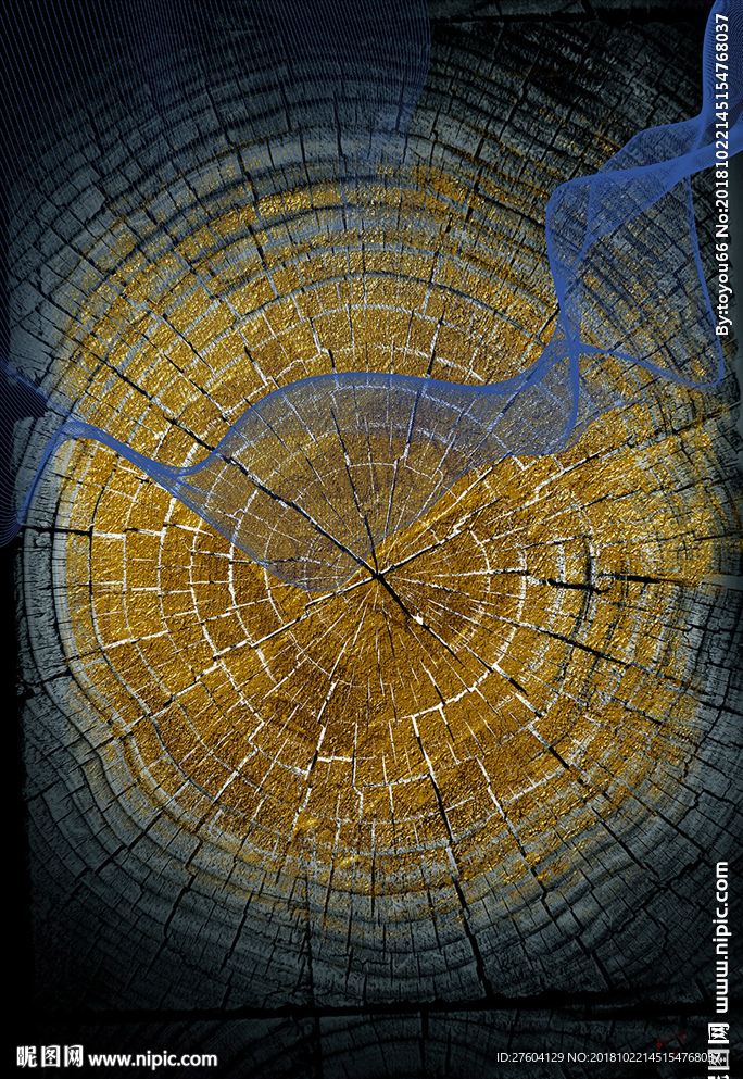 金色祖母绿抽象装饰画