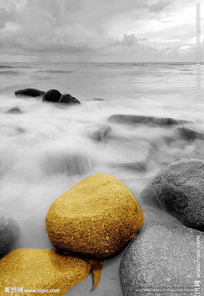 抽象黑白反差色装饰画