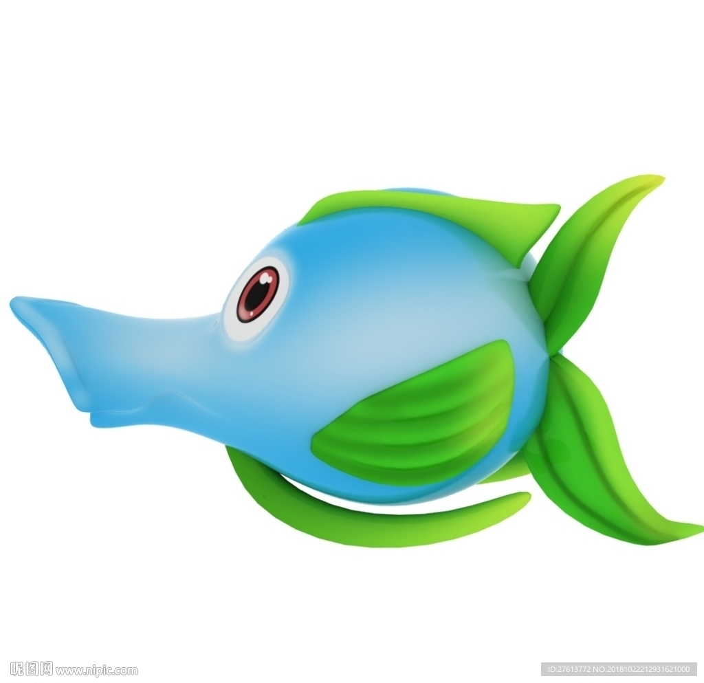 翡翠鱼3D模型