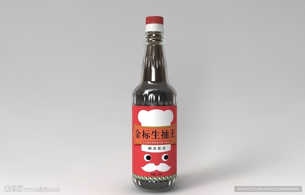 美味鲜金标生抽王3D模型