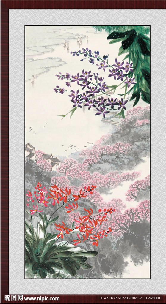 国画兰花图