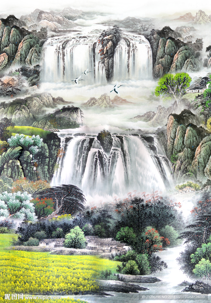 国画山水玄关