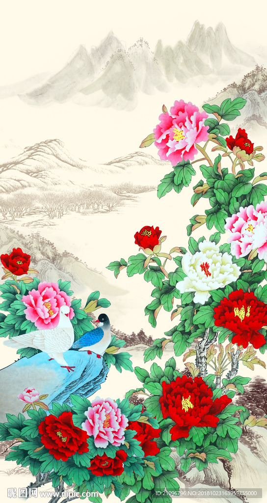 牡丹玄关