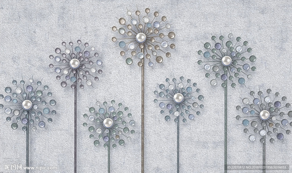 抽象几何烟花背景墙