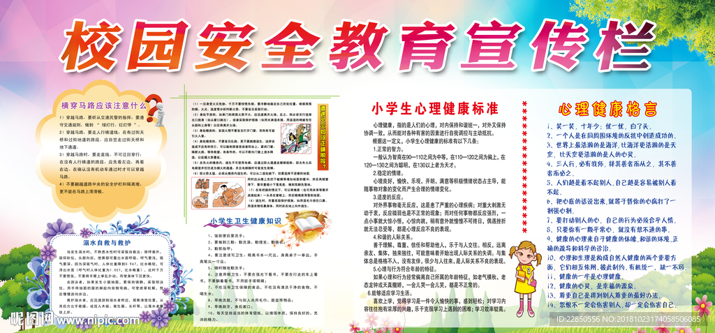 校园安全展板
