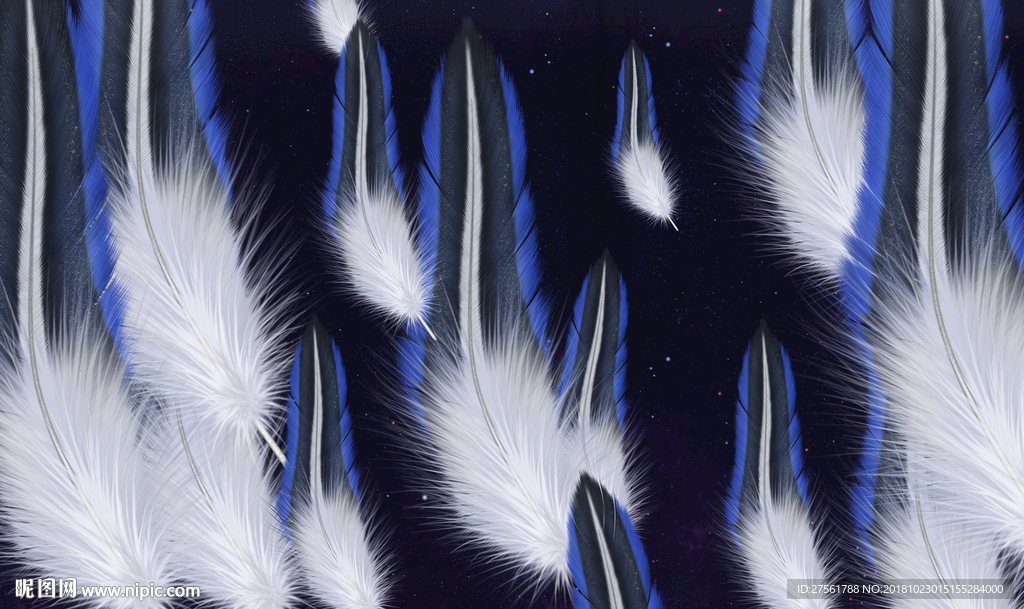 羽毛背景墙