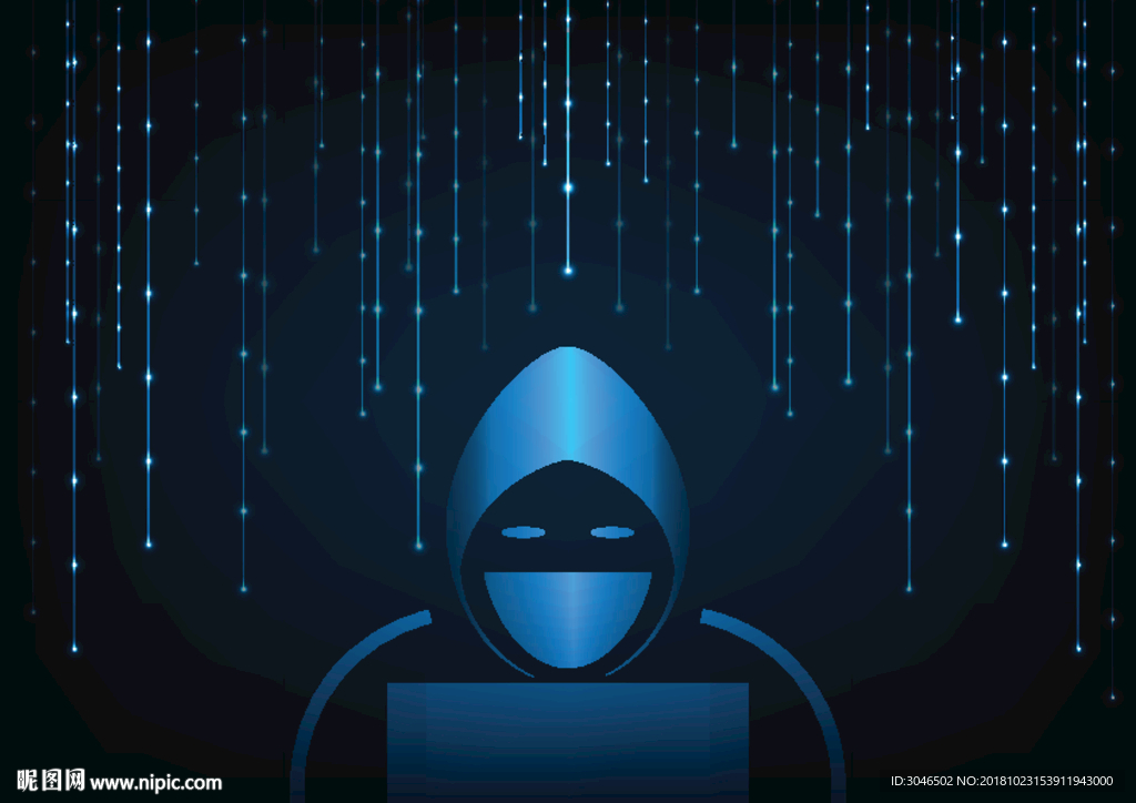程序员技术黑客概念网络安全防护