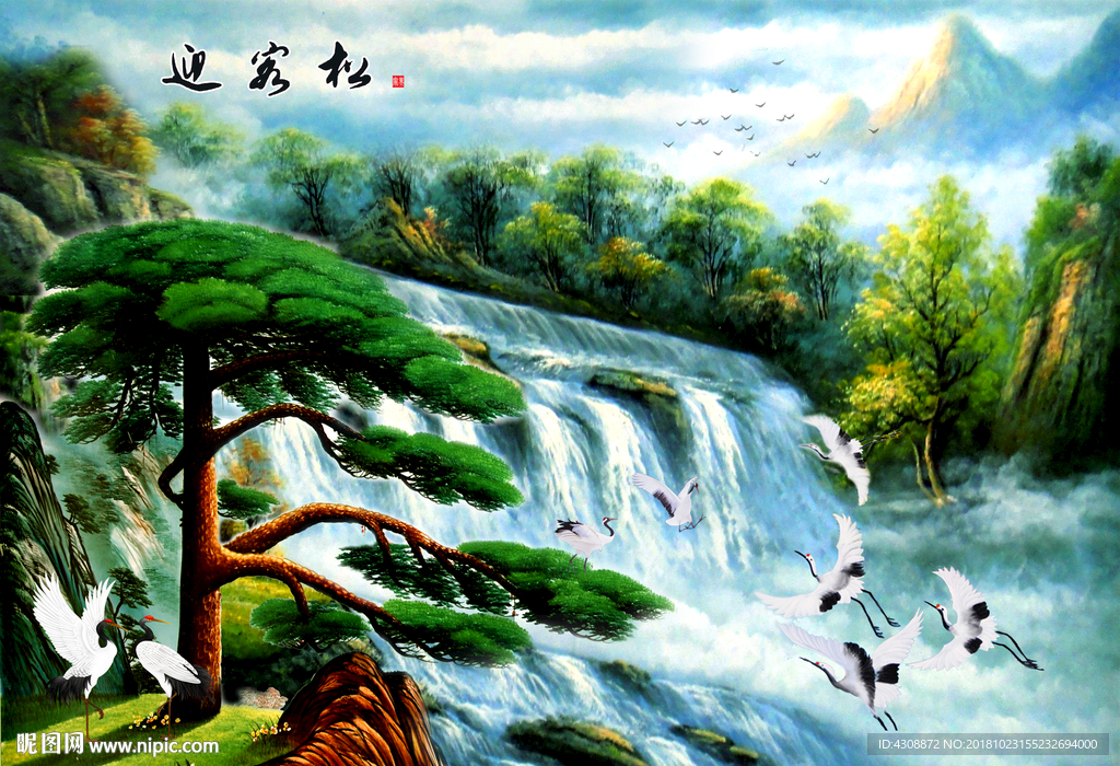油画山水