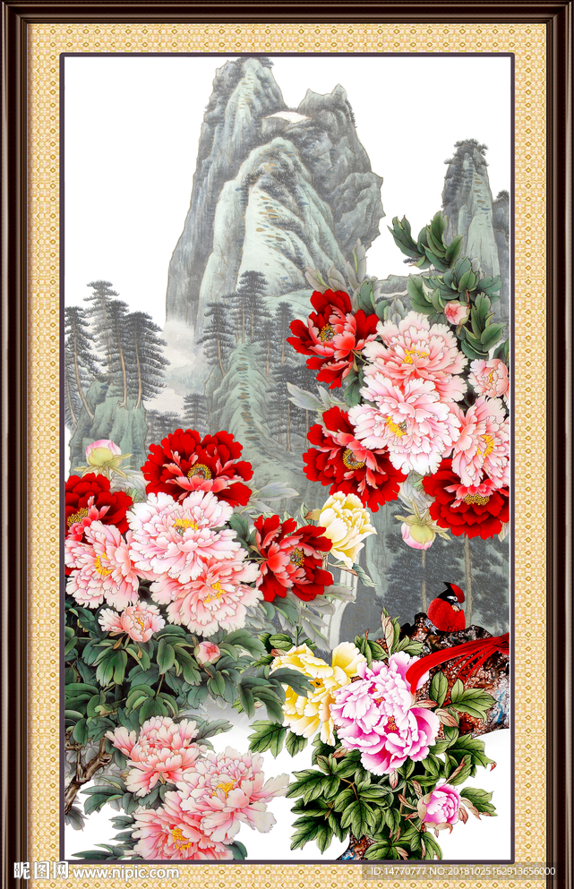 国画牡丹