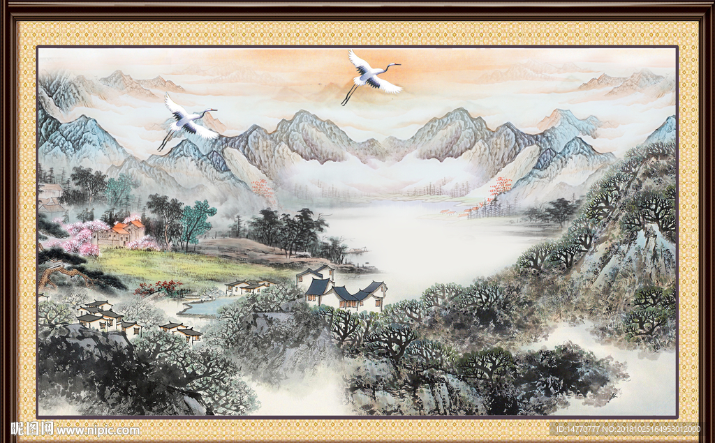 巨幅山水 国画风景 水墨国画