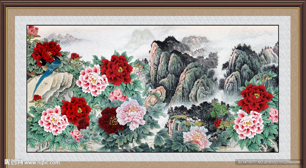 国画牡丹