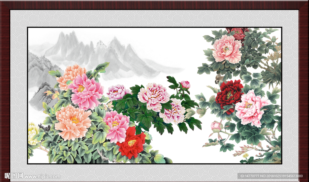 国画牡丹
