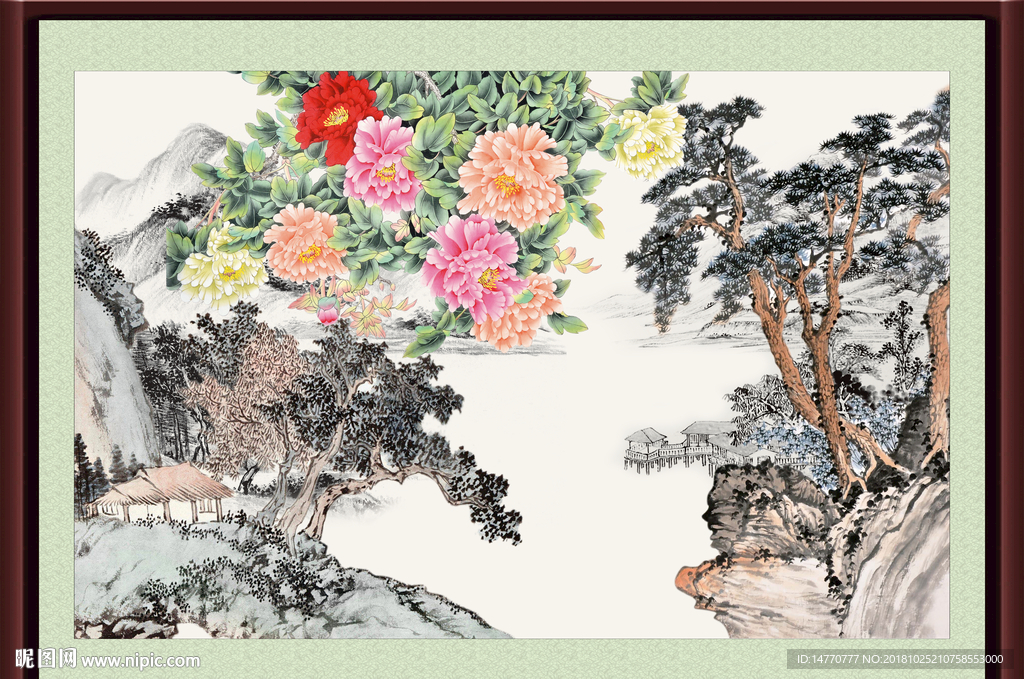 国画牡丹
