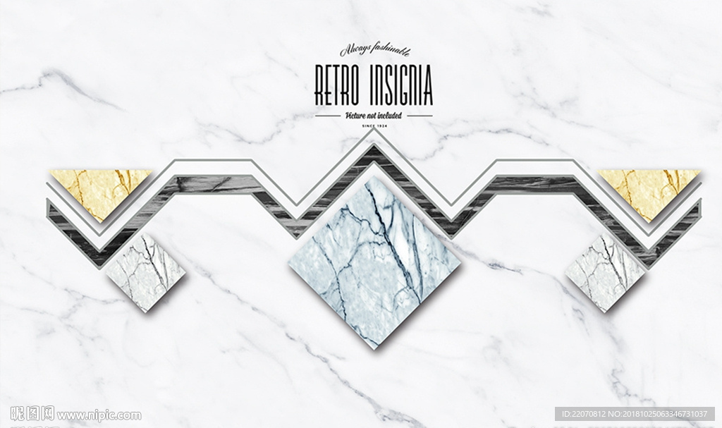 3D立体石纹抽象背景墙