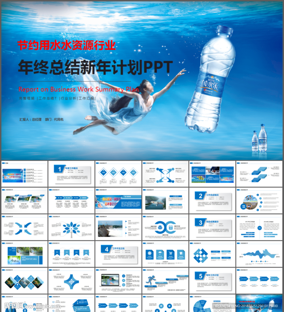 水资源节约用水公益环保PPT
