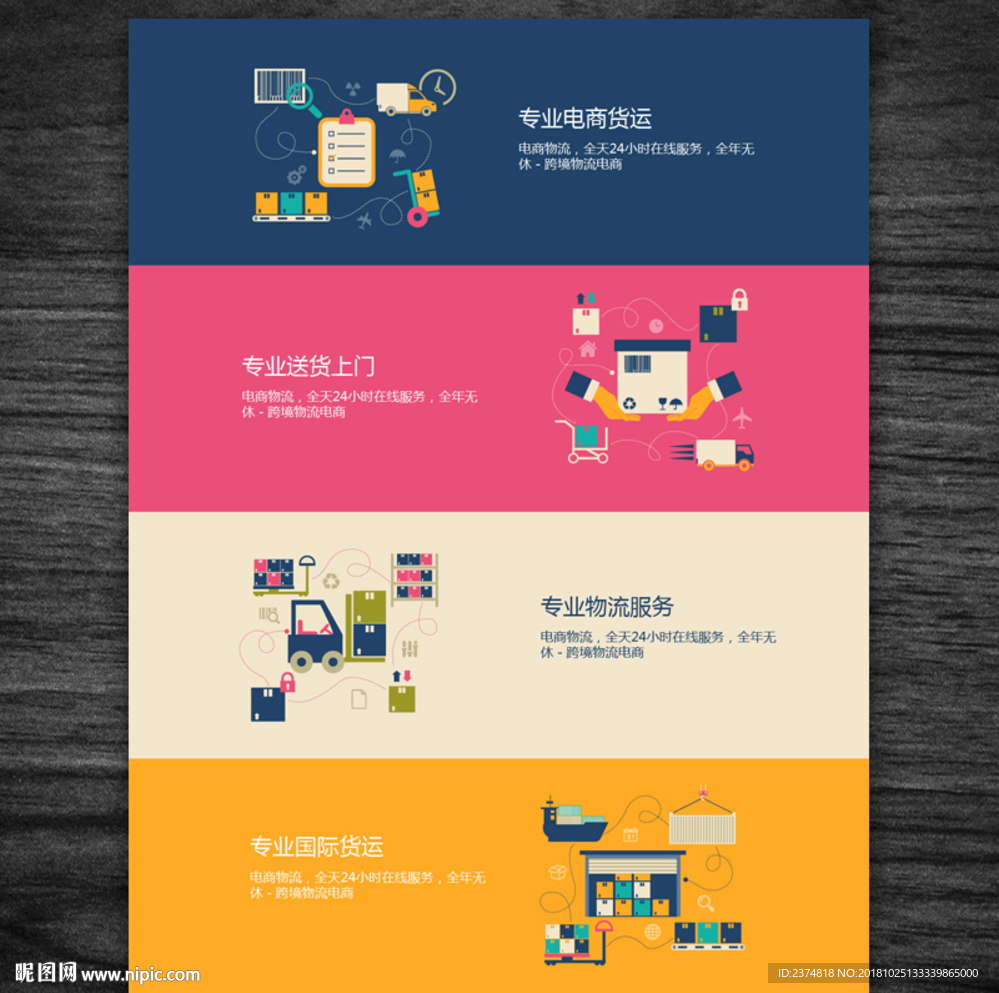 电商货运banner海报设计