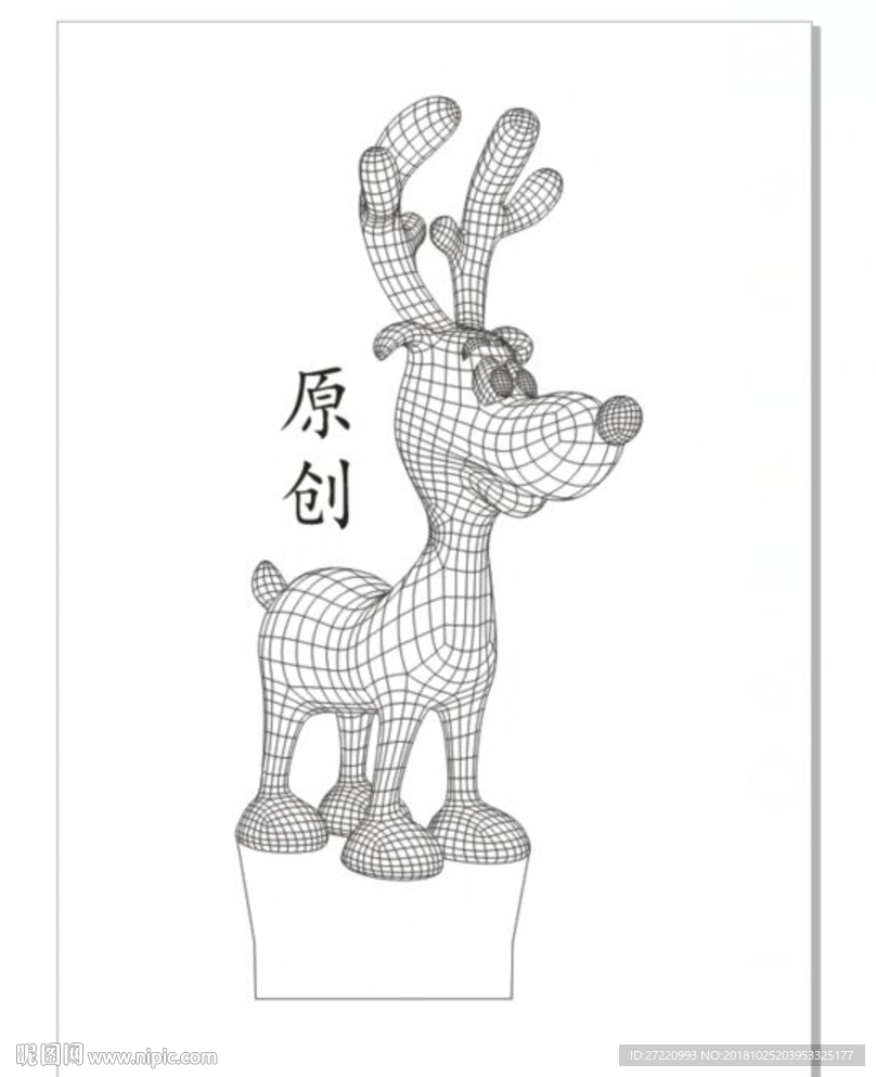 线条鹿