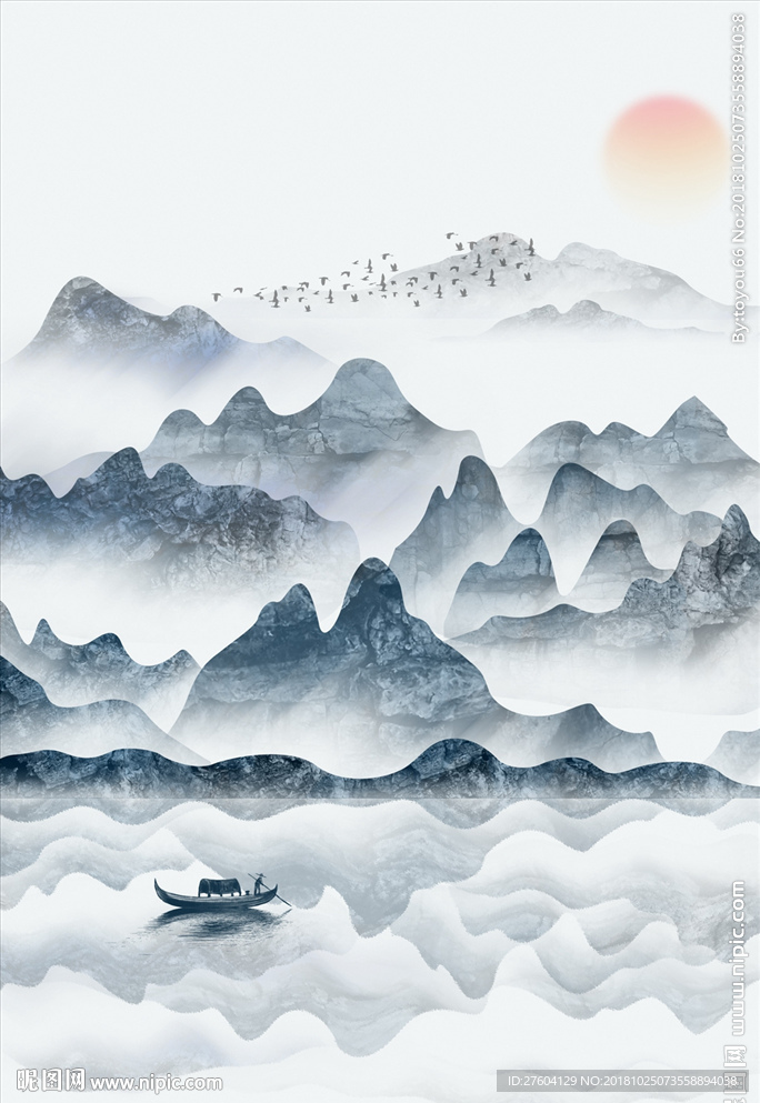 意境迷雾山水装饰画