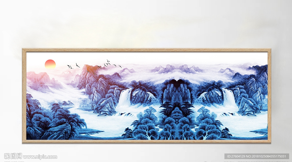 水墨意境山水风景画装饰画