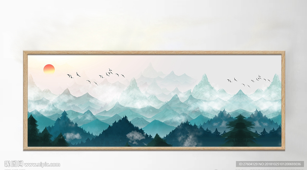中国风水墨意境山水风景装饰画