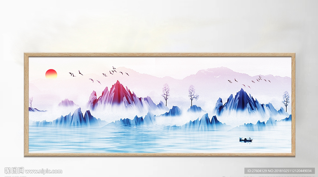 水墨画意境山水风景装饰画