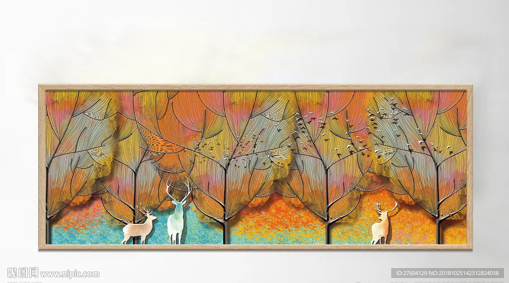 唯美树林风景创意装饰画