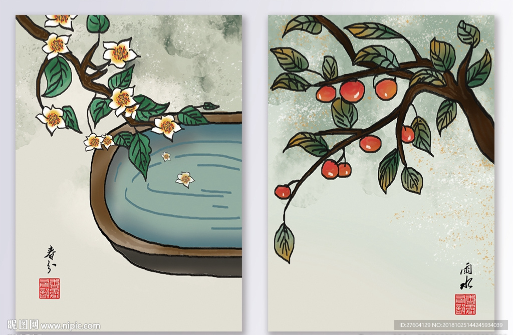 创意小清新中国风民俗装饰画