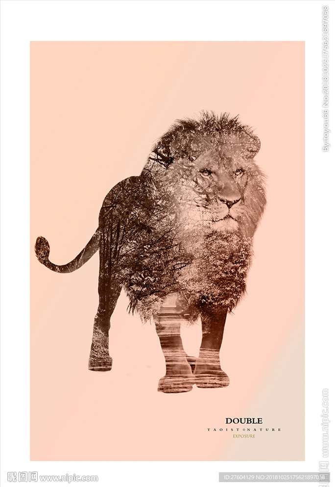 北欧简约狮子动物装饰画