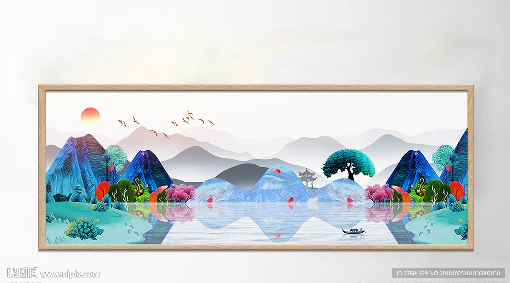 中国风意境山水风景唯美装饰画