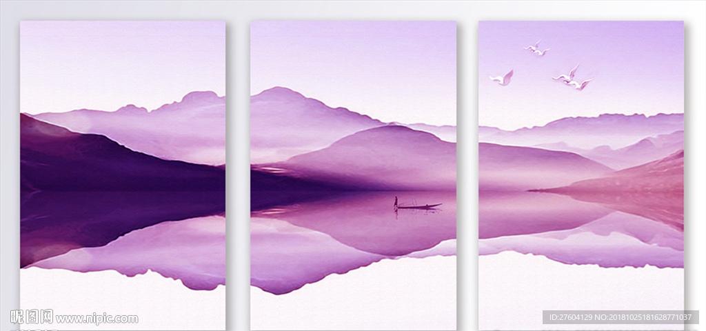 中国风水墨山水装饰画