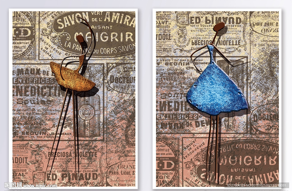 现代创意抽象人物装饰画