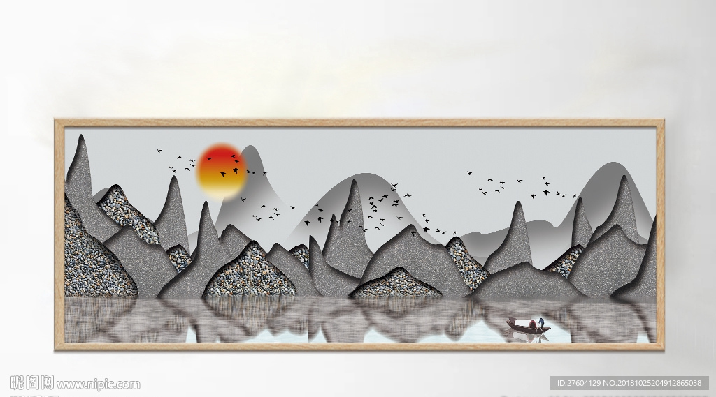 中国风山川风景创意装饰画