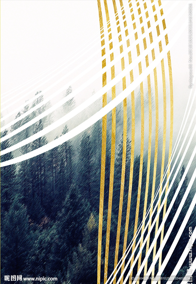 抽象曲线装饰画