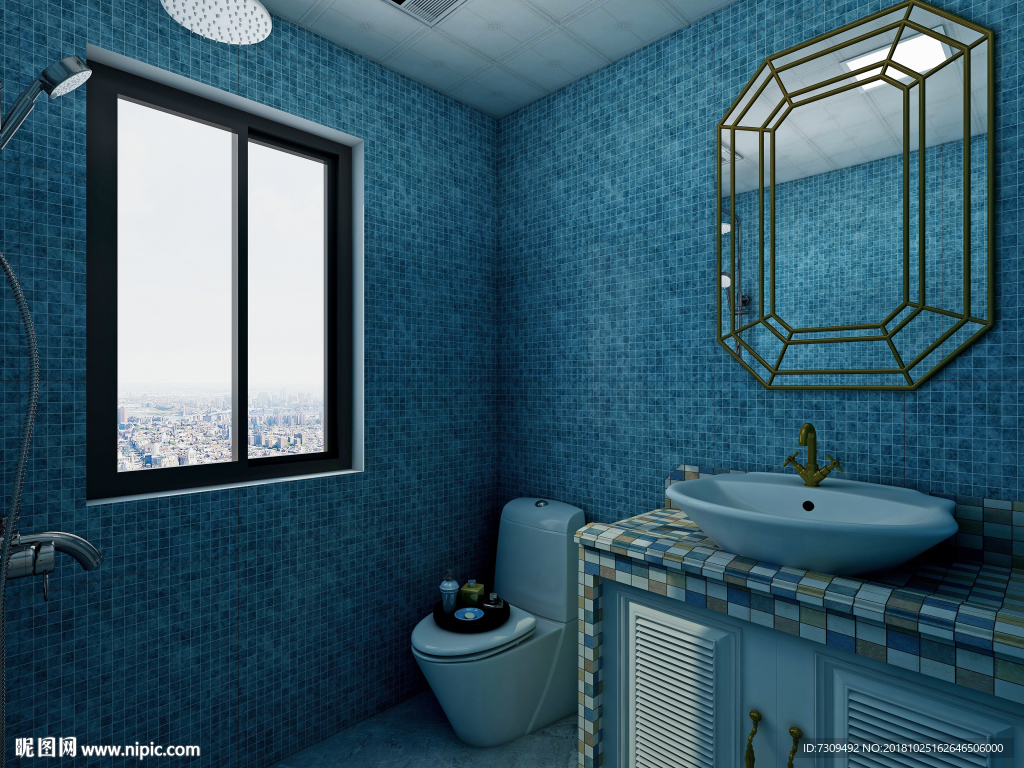 田园风格卫生间装修效果图