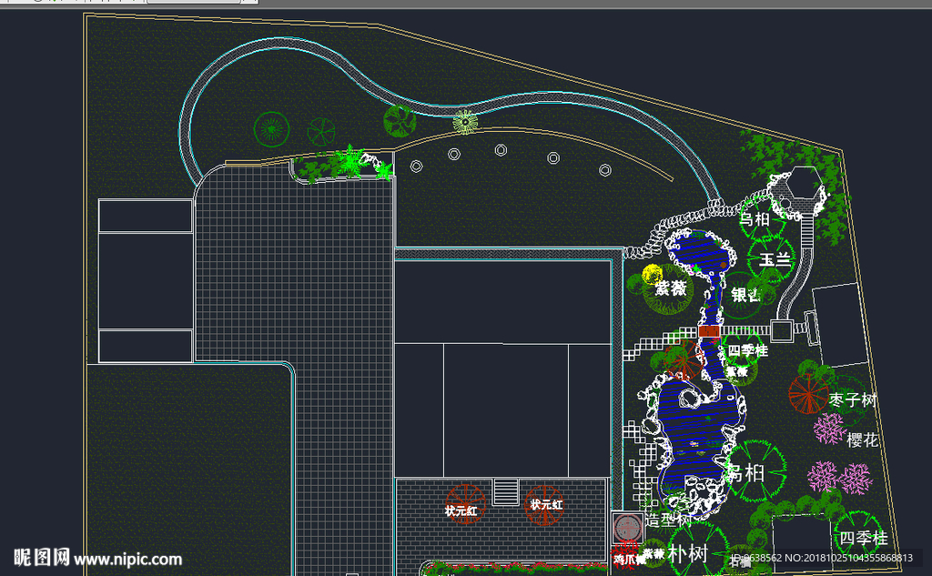 一个简单的庭院平面