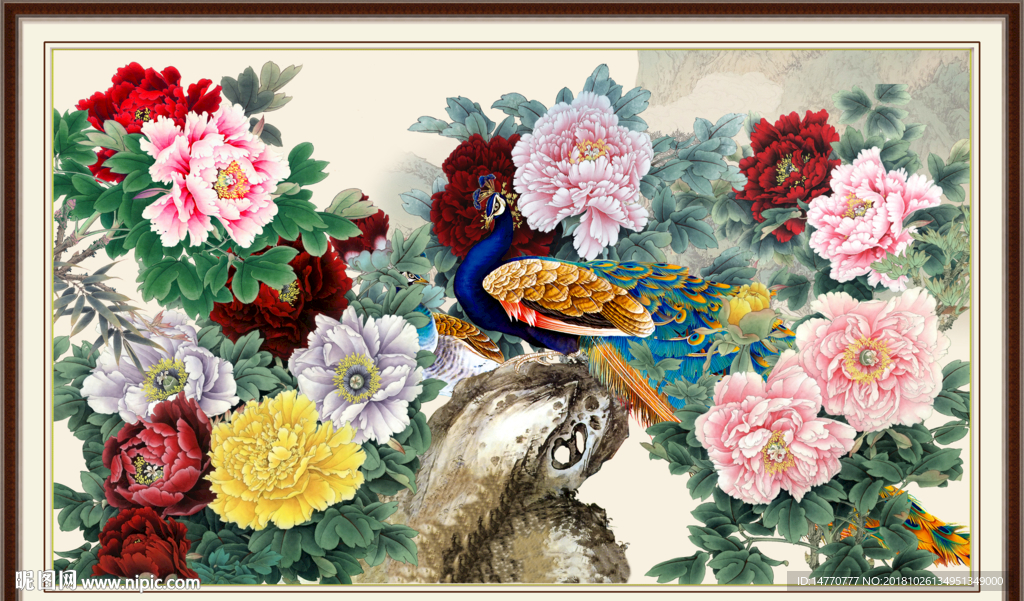 国画牡丹