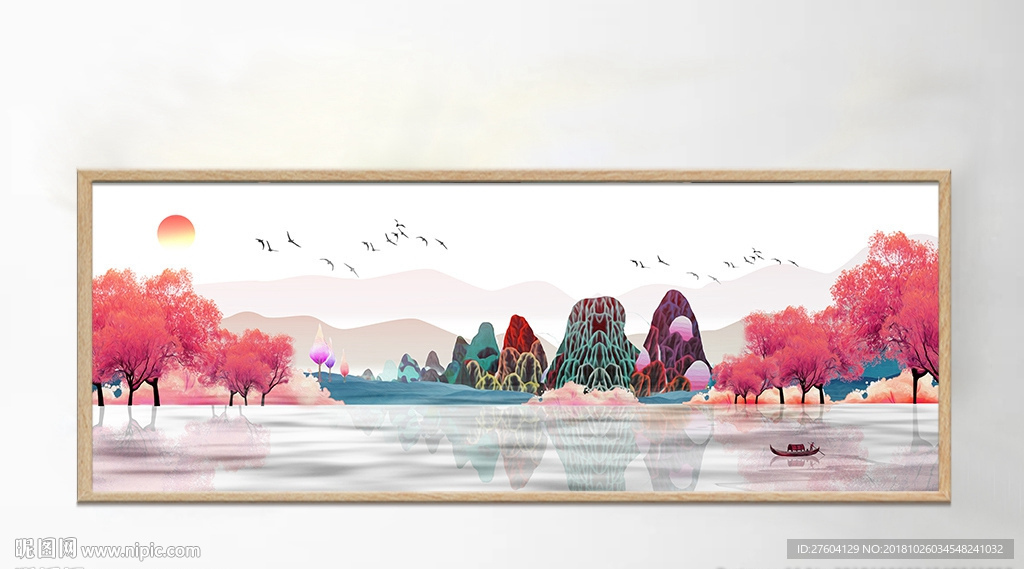 唯美风景意境山水画装饰画
