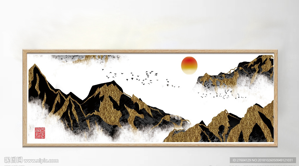 中国风山川风景创意装饰画